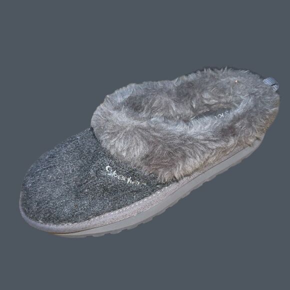 Skechers Women's Keepsakes Gray Kniy Ice Angel Slippers Size 5 - Picture 7 of 7